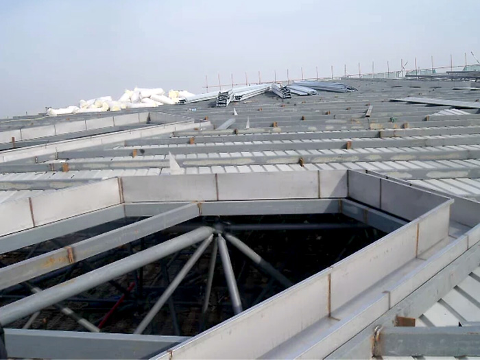 海南安吉县体育馆网架